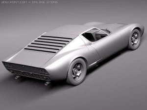 Miura P400 SV 1966-1973 3D Model