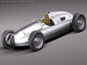 Auto Union Type D 1938 Race Car Modelo 3D