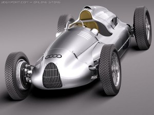 Auto Union Type D 1938 Race Car Modello 3D