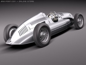 Auto Union Type D 1938 Race Car Modello 3D
