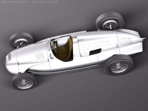 Auto Union Type D 1938 Race Car Modello 3D