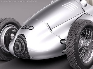 Auto Union Type D 1938 Race Car Modello 3D