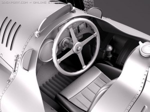 Auto Union Type D 1938 Race Car Modello 3D