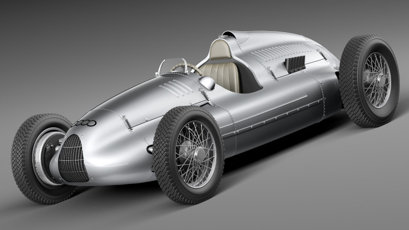 Auto Union Type D 1938 Race Car 3D मॉडल .c4d .max .obj .3ds .fbx .stl .blend