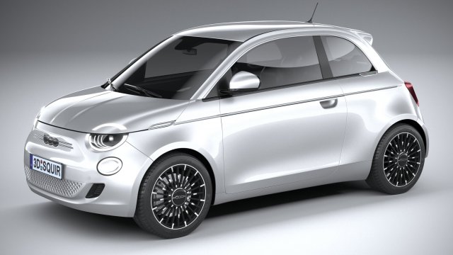 Fiat 500 2021 Model 3D .c4d .max .obj .3ds .fbx .stl .blend 