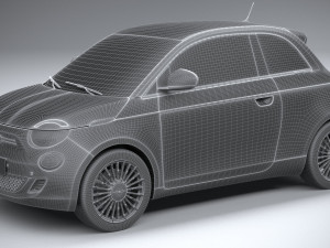 Fiat 500 2021 Model 3D