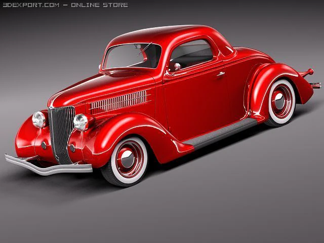 F1936 Coupe 3D Model .c4d .max .obj .3ds .fbx .stl .blend 