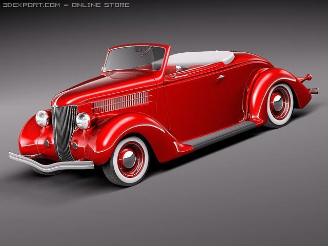 F1936 Roadster 3D Model .c4d .max .obj .3ds .fbx .stl .blend 