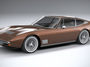 Generic Italian Classic Supercar 1970 3D Model