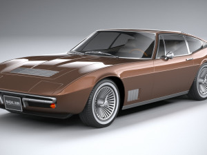 Generic Italian Classic Supercar 1970 3D Model