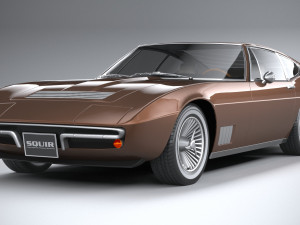 Generic Italian Classic Supercar 1970 3D Model