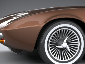 Generic Italian Classic Supercar 1970 3D Model