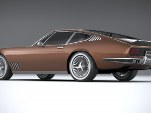Generic Italian Classic Supercar 1970 3D Model
