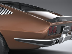 Generic Italian Classic Supercar 1970 3D Model