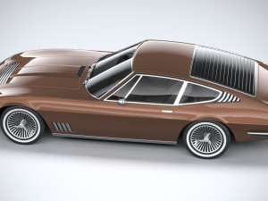 Generic Italian Classic Supercar 1970 3D Model