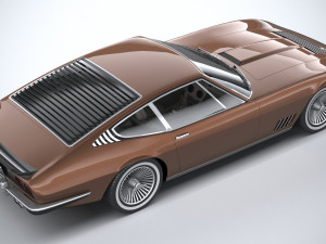 Generic Italian Classic Supercar 1970 3D Model