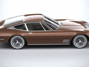 Generic Italian Classic Supercar 1970 3D Model