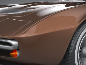 Generic Italian Classic Supercar 1970 3D Model