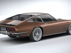 Generic Italian Classic Supercar 1970 3D Model