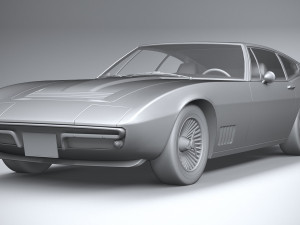 Generic Italian Classic Supercar 1970 3D Model