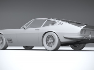 Generic Italian Classic Supercar 1970 3D Model