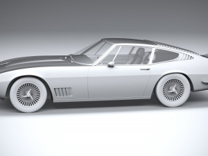 Generic Italian Classic Supercar 1970 3D Model