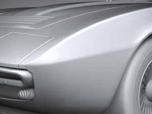 Generic Italian Classic Supercar 1970 3D Model