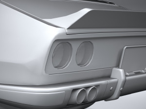 Generic Italian Classic Supercar 1970 3D Model
