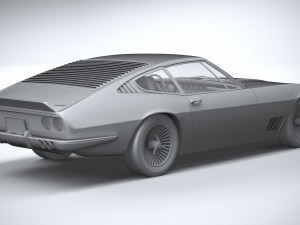 Generic Italian Classic Supercar 1970 3D Model