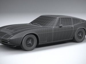 Generic Italian Classic Supercar 1970 3D Model