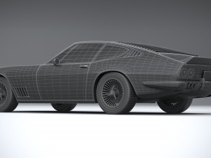 Generic Italian Classic Supercar 1970 3D Model