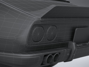 Generic Italian Classic Supercar 1970 3D Model