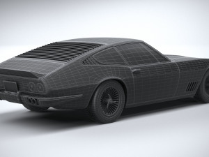 Generic Italian Classic Supercar 1970 3D Model