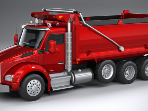 Kenworth T880 Tipper 2017 Lowpoly 3D Model