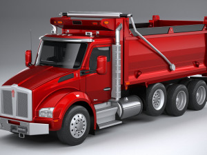 Kenworth T880 Tipper 2017 Lowpoly 3D Модель