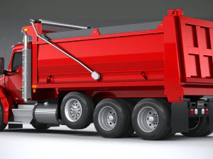 Kenworth T880 Tipper 2017 Lowpoly 3D Model