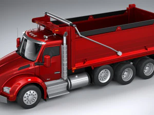 Kenworth T880 Tipper 2017 Lowpoly 3D Model