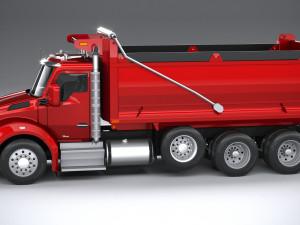 Kenworth T880 Tipper 2017 Lowpoly 3D Модель