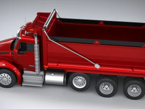 Kenworth T880 Tipper 2017 Lowpoly 3D Model