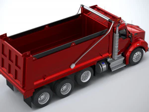 Kenworth T880 Tipper 2017 Lowpoly 3D Model