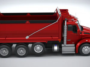 Kenworth T880 Tipper 2017 Lowpoly 3D Model