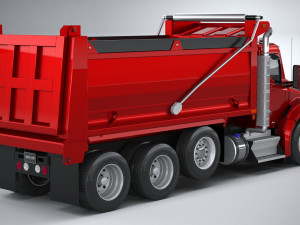 Kenworth T880 Tipper 2017 Lowpoly 3D Модель