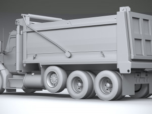 Kenworth T880 Tipper 2017 Lowpoly 3D Модель