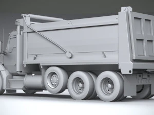 Kenworth T880 Tipper 2017 Lowpoly 3D Model
