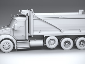 Kenworth T880 Tipper 2017 Lowpoly 3D Модель