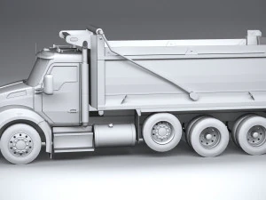 Kenworth T880 Tipper 2017 Lowpoly 3D Model