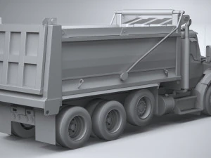 Kenworth T880 Tipper 2017 Lowpoly 3D Model