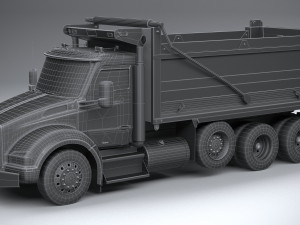 Kenworth T880 Tipper 2017 Lowpoly 3D Модель