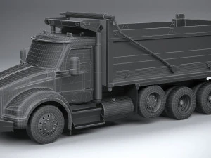 Kenworth T880 Tipper 2017 Lowpoly 3D Model