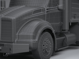 Kenworth T880 Tipper 2017 Lowpoly 3D Модель